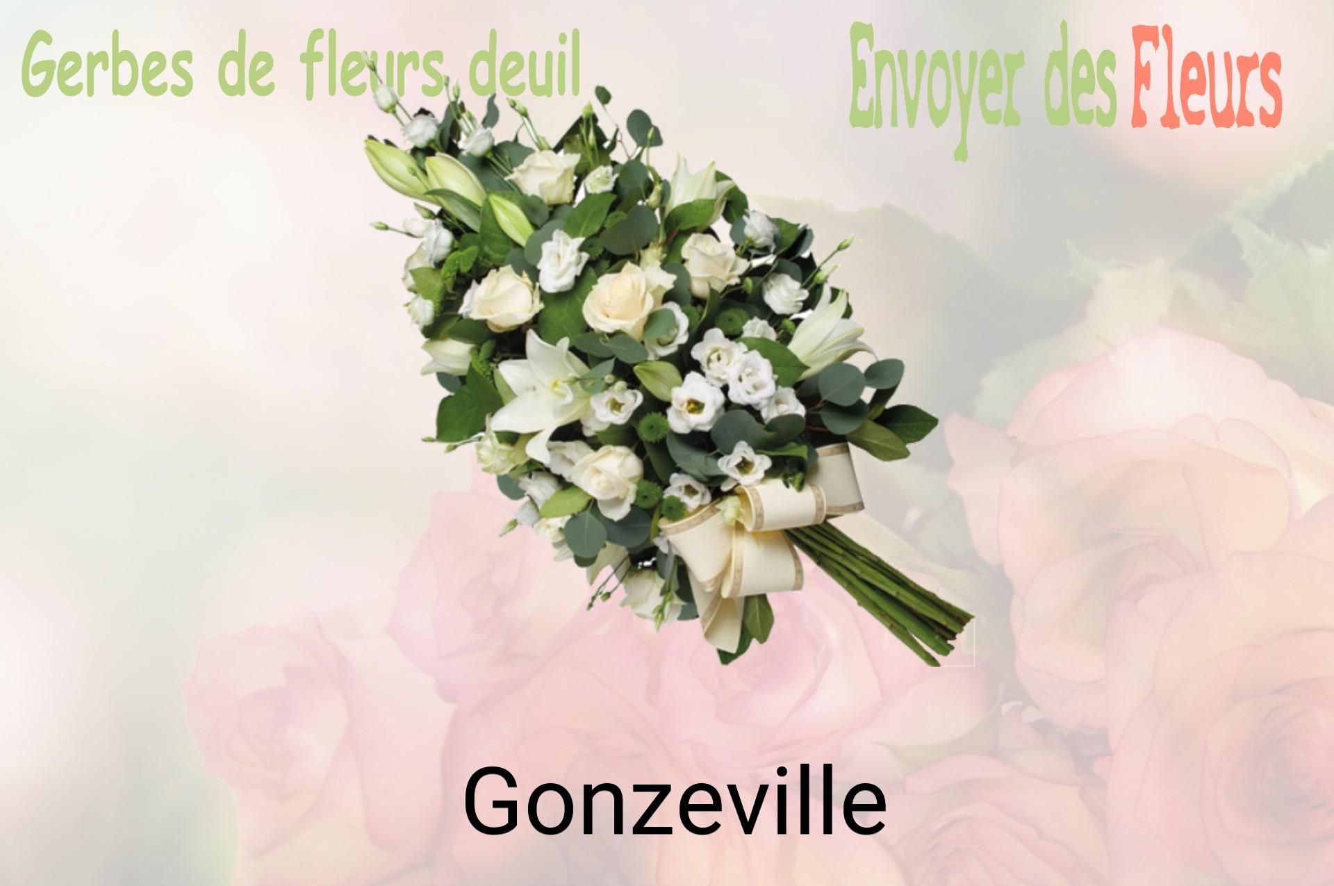 Gerbe de fleurs de deuil livrée à Gonzeville